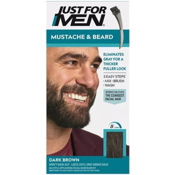 Just For Men Hair Mustache And Beard M-45 DARK BROWN tmavě hnědá
