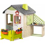 Smoby Domeček Neo Jura Lodge se zahrádkou okapem komínem a zvonkem – Zboží Mobilmania