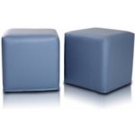TiaHome Sedací vak taburetka Block kostka šedá ekokůže – Zbozi.Blesk.cz