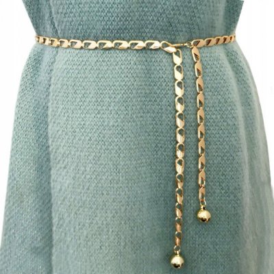 Fashionweek dámský úzký pásek k šatům Gold NR: 1 – Sleviste.cz