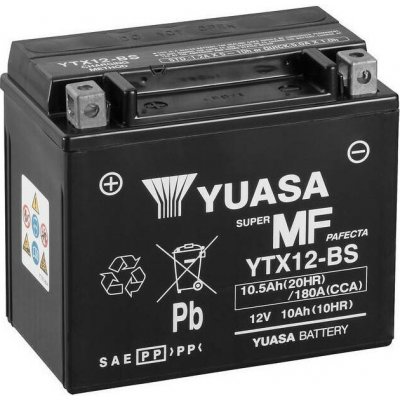 Motobaterie 12V, YTX12, 10,5Ah, 180A, bezúdržbová MF AGM 150x87x130, YUASA originál (aktivovaná ve výrobě) | Zboží Auto