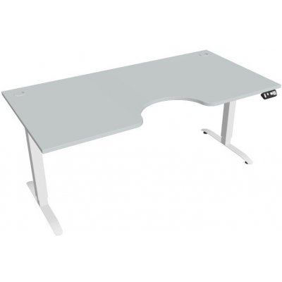 Hobis Office Pro psací stůl Motion MS ERGO 2 Šířka: 180 cm, Barva desky: šedá, Barva kovu: bílá RAL 9016 Šířka 120-180 cm / 27 barevných variant