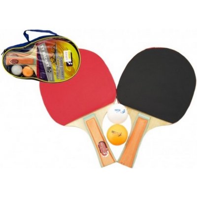 Teddies Sada stolní tenis/ping pong dřevěná 25cm s míčky v pouzdře – Zbozi.Blesk.cz