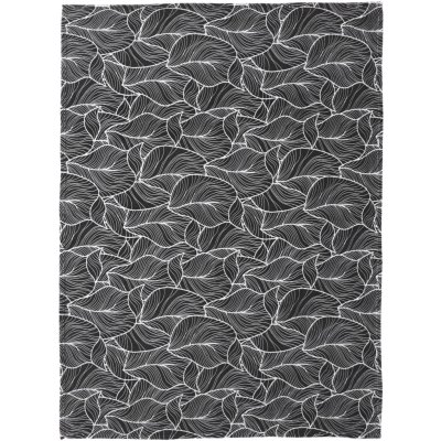 LIVARNO Hebká deka listy/černá 150x200 – Hledejceny.cz