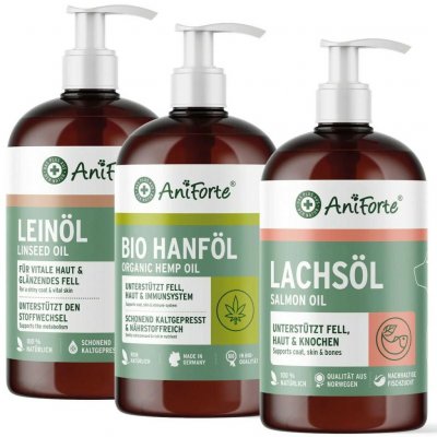 AniForte Olejový set pro psy kočky a koně velký 3x 500 ml – Hledejceny.cz