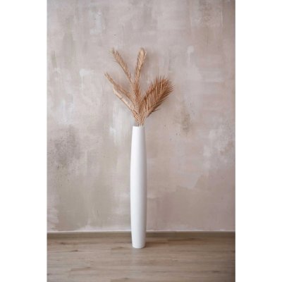 Vysoká váza ISONDRA, sklolaminát, výška 100 cm, bílá – Zboží Dáma
