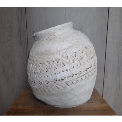 Prodex Import Amfora šedá se vzorem křivá vyšší – Zboží Dáma