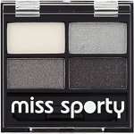Miss Sporty Quattro Studio Quadruple oční stíny 404 Real Smoky/Smoky Black 5 g – Zboží Dáma
