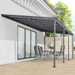 Goleto Zahradní hliníková pergola s polykarbonátem 6 x 3 m 6000G šedá – Zboží Dáma