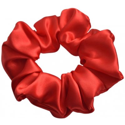 Saténová gumička do vlasů - červená – Zboží Dáma