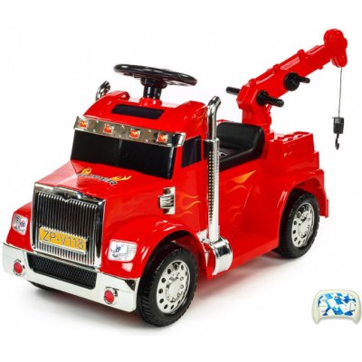 Daimex elektrické autíčko náklaďáček Super Truck s funkčním jeřábem červená