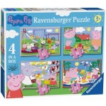 Ravensburger Prasátko Peppa: Zábavné dny 4v1 12,16,20,24 dílků – Zboží Dáma