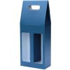 Dárkové tašky Odnoska na víno 160x80x320 mm, mikrovlna modro bílá 2 x 0,75l