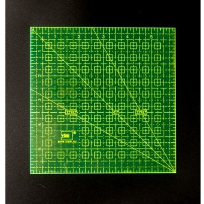 Patchworkové rastrové pravítko - fluorescenční varianta 2. čtverec 6 x 6 palců – Zboží Dáma