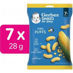 Gerber Snacks kukuřičné křupky 7× 28 g