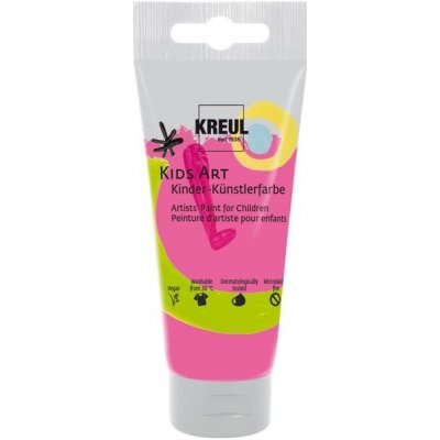 Dětská výtvarná barva 75 ml fluorescenční růžová – Sleviste.cz