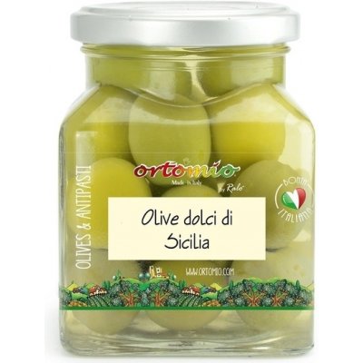 Ortomio Sicilské olivy s peckou Verdolina 314 ml