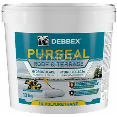 Debbex Hydroizolace na střechy a terasy PURSEAL - 13 kg bílá, kbelík – Zboží Mobilmania