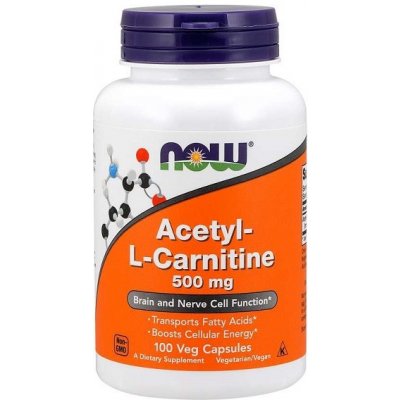 NOW Acetyl-L-Carnitine 500 mg 100 kapslí