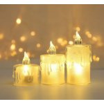 DENR LED svíčky na baterie Crystal set 3ks – Hledejceny.cz