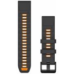 Garmin řemínek QuickFit 22, silikonový, Graphite/Spark Orange 010-13392-05 – Zboží Mobilmania