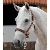 Ohlávky a vodítka pro koně Premier Equine Ohlávka nylonová s podložením hnědá