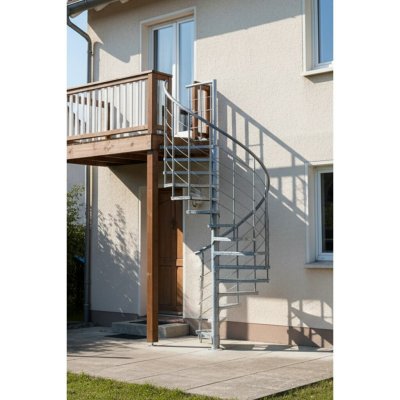 Minka Venkovní schody Spino Zink Smart - točité schody, průměr 160 cm, modulové pozinkované schodiště – Zboží Mobilmania