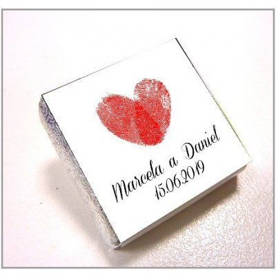 Čokoládka svatební mini - otisk srdce – Zboží Mobilmania