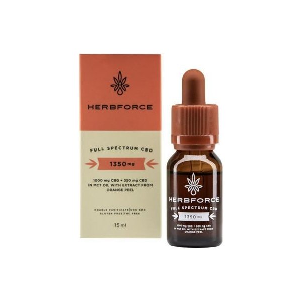 Herbforce Full spectrum MCT kokosový CBG CBD olej 10% : 3,5% 15 ml 1000 mg  CBG 350 mg CBD od 1 594 Kč - Heureka.cz