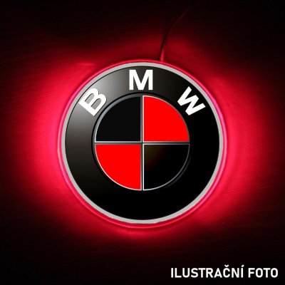 BMW svítící znak na kufr- LED podsvícené logo - červená - ČERVENÁ a ČERNÁ – Zbozi.Blesk.cz