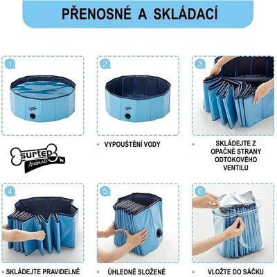 Surtep Animals Bazén pro psa skládací červený 80 x 30 cm – Sleviste.cz