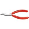 Kleště kulaté Knipex 37 33 125 - Kleště s půlkulatými čelistmi 125mm pro uchopení, na jemnou mechaniku, chromované, rukojeti potažené plastem