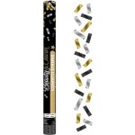 Vystřelovací konfety zlatá–stříbrná–černá, mix 60 cm – Sleviste.cz