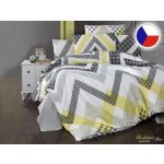 Brotex povlečení krep Zigzag grey zipový uzávěr 220x240 70x90 – Zbozi.Blesk.cz