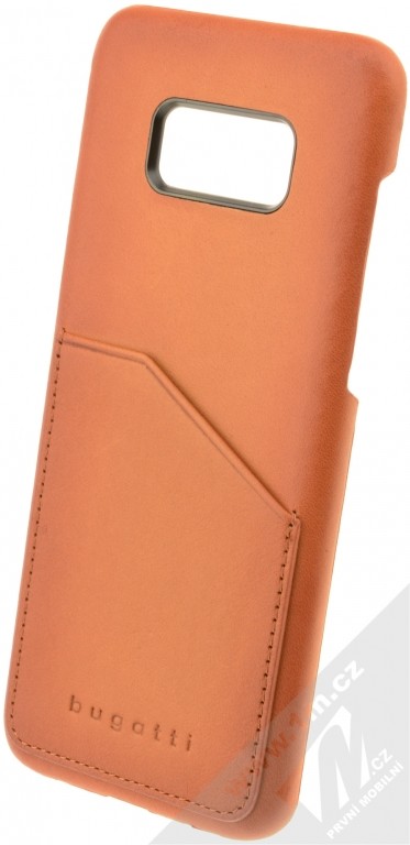 Pouzdro Bugatti Londra Full Grain Leather Snap Case ochranné z pravé kůže Samsung Galaxy S8 Plus hnědé