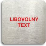 ACCEPT Piktogram libovolný text - stříbrná tabulka - barevný tisk bez rámečku – Hledejceny.cz