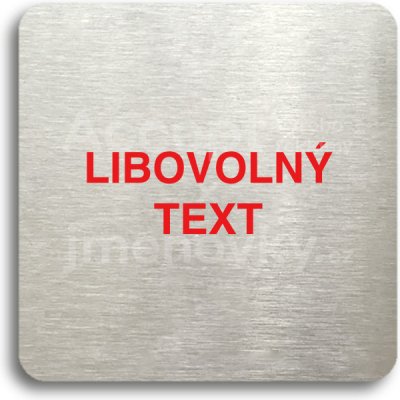 ACCEPT Piktogram libovolný text - stříbrná tabulka - barevný tisk bez rámečku – Hledejceny.cz