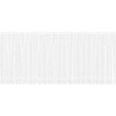 Záclona s záclonami Bílá 140 x 600 cm Polyester – Hledejceny.cz