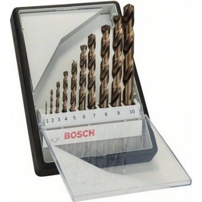 10-dílná sada kobaltových vrtáků do kovu HSS-Co Bosch Robust Line 1-10 mm (2 607 019 925) – Zboží Mobilmania