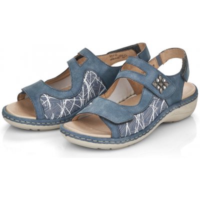 Dámské sandálky D7647-16 Remonte modrá blau kombi – Zboží Mobilmania
