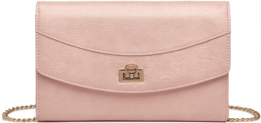 Miss Lulu dámská elegantní společenská kabelka LP2219 růžová