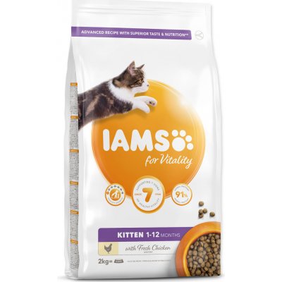 Iams for Vitality Kitten Food with Fresh Chicken 2 kg