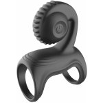 SuperLove Snail Vibrating Double Ring Black – Zbozi.Blesk.cz