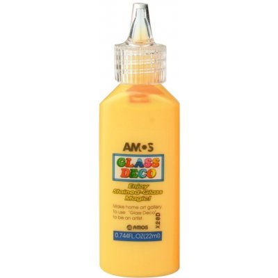Amos Glass Deco barvy na sklo 22ml žlutá – Zboží Dáma