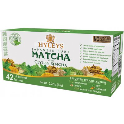 Hyleys Čaj Matcha s cejlonským Sencha čajem 5 druhů 42 x 1,5 g