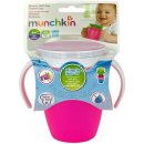 Munchkin Juniorský netekoucí hrneček 360°s oušky růžový 207 ml