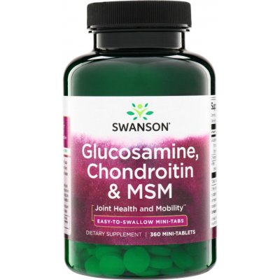 Swanson Glukosamin + Chondroitin + MSM 360 mini tablety – Hledejceny.cz