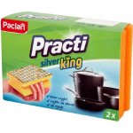 Paclan Kuchyňská houbička SILVER KING 2 ks bez škrábanců – Sleviste.cz