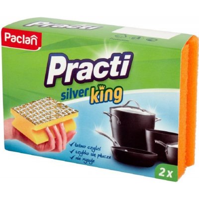 Paclan Kuchyňská houbička SILVER KING 2 ks bez škrábanců