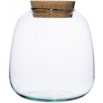 ecoglassworks Skleněná dóza Molinia s korkovým špuntem, 20x19 cm – Hledejceny.cz